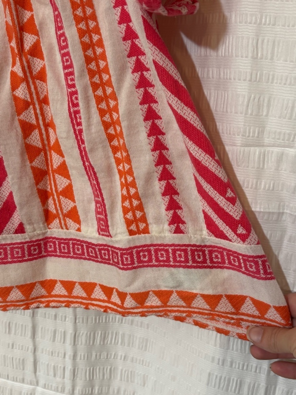 Old Navy Aztec Geometric Embroidered Top Flared Sleeves Sz XL - Picture 4 of 8